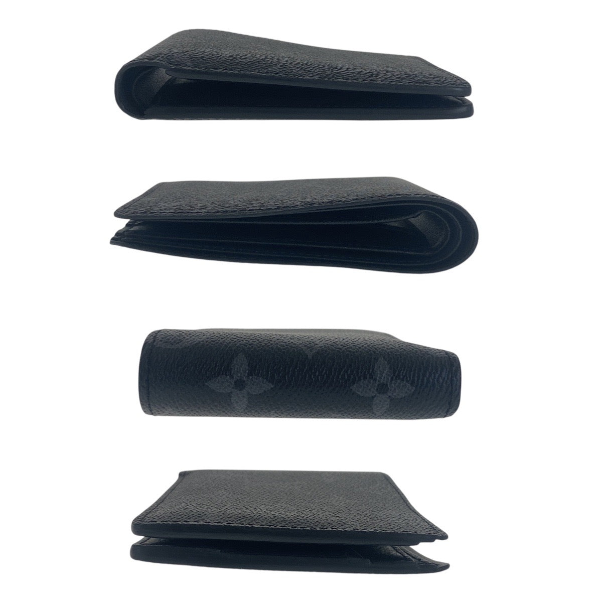 LOUIS VUITTON Bifold Wallet M61695 PVC black black gray Folding wallet Compact wallet Monogram Portefeuille Multripru mens Used Authentic