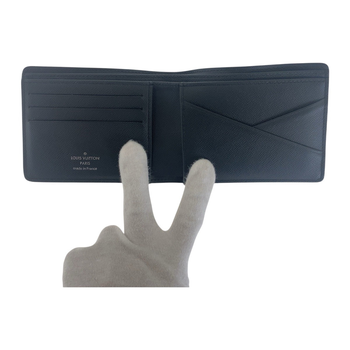 LOUIS VUITTON Bifold Wallet M61695 PVC black black gray Folding wallet Compact wallet Monogram Portefeuille Multripru mens Used Authentic