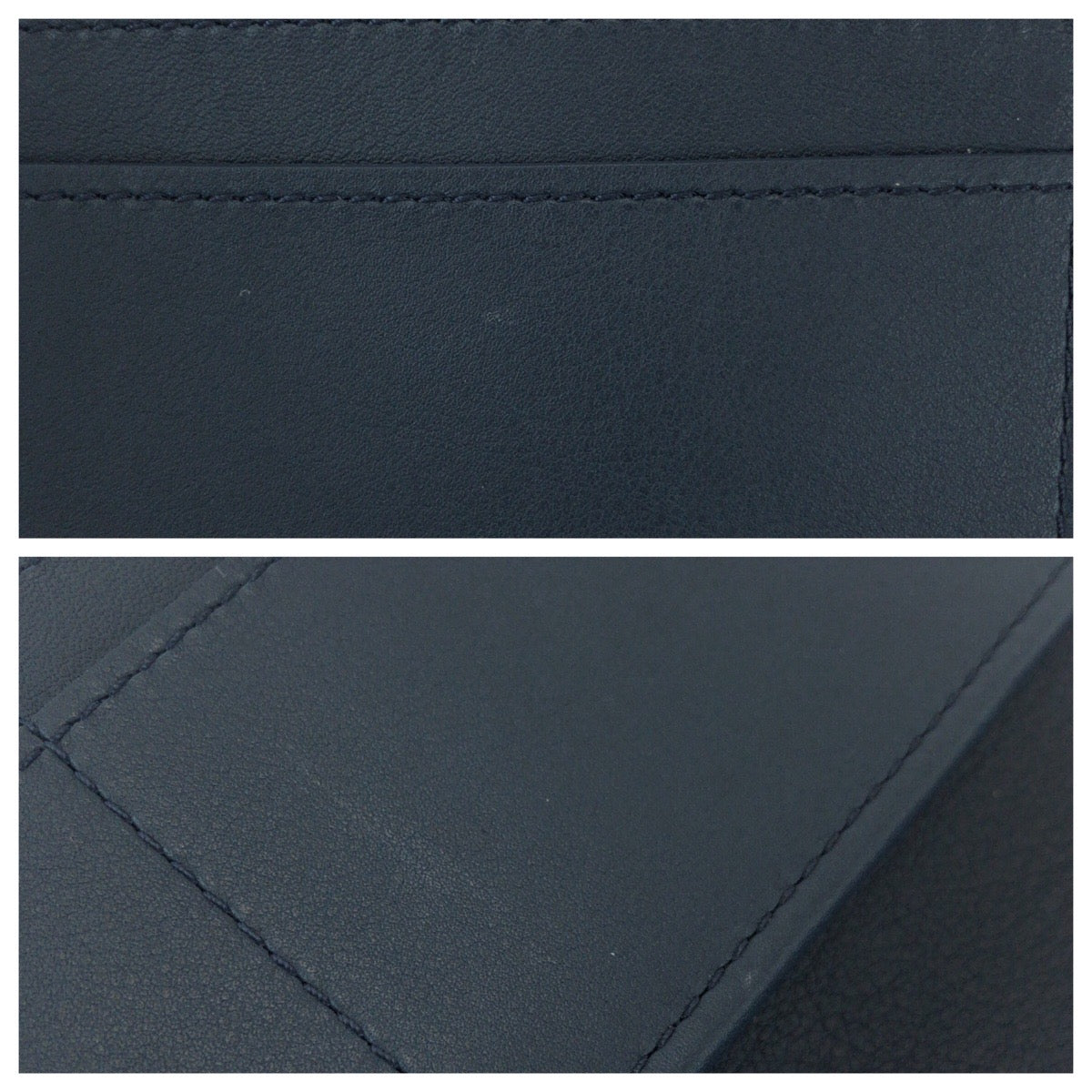 LOUIS VUITTON Long Wallet Purse M58865 leather Navy Blue Silver Metal Long Wallet Purse Taurillon Clemence Zippy Wallet Vertical mens Used Authentic