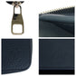 LOUIS VUITTON Long Wallet Purse M58865 leather Navy Blue Silver Metal Long Wallet Purse Taurillon Clemence Zippy Wallet Vertical mens Used Authentic
