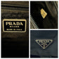 PRADA Backpack Nylon Black SilverMetal Backpack Backpack Test Triangle With logo Women Used Authentic