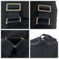 PRADA Backpack Nylon Black SilverMetal Backpack Backpack Test Triangle With logo Women Used Authentic