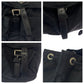 PRADA Backpack Nylon Black SilverMetal Backpack Backpack Test Triangle With logo Women Used Authentic