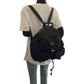 PRADA Backpack Nylon Black SilverMetal Backpack Backpack Test Triangle With logo Women Used Authentic
