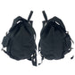 PRADA Backpack Nylon Black SilverMetal Backpack Backpack Test Triangle With logo Women Used Authentic
