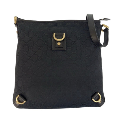 GUCCI Shoulder Bag 131326 GG canvas, leather Black GoldMetal Shoulder Bag Messenger bag Abbey Women Used Authentic