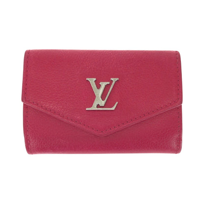 LOUIS VUITTON Tri-fold wallet M67858 leather Pink SilverMetal Folding wallet Compact wallet Portefeuille Rock Mini Women Used Authentic