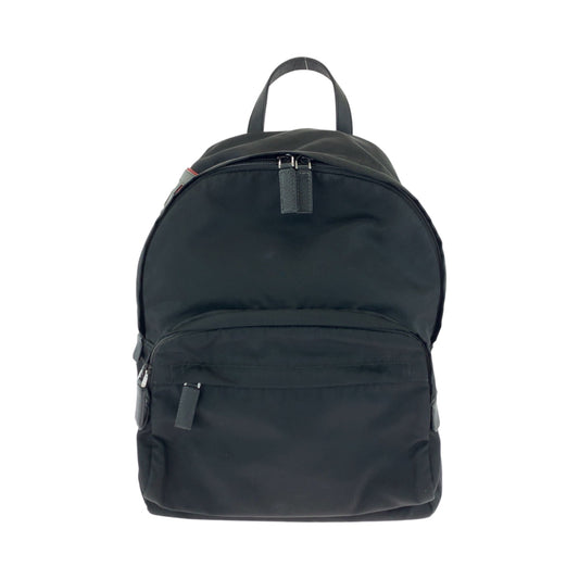 PRADA Backpack 2VZ135 Nylon Black Black Multicolor SilverMetal Backpack Backpack Test Logo patch mens Used Authentic