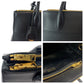 PRADA Handbag 1BA103 leather Black GoldMetal Handbag Tote Bag Paradigm Saffiano logo Women Used Authentic