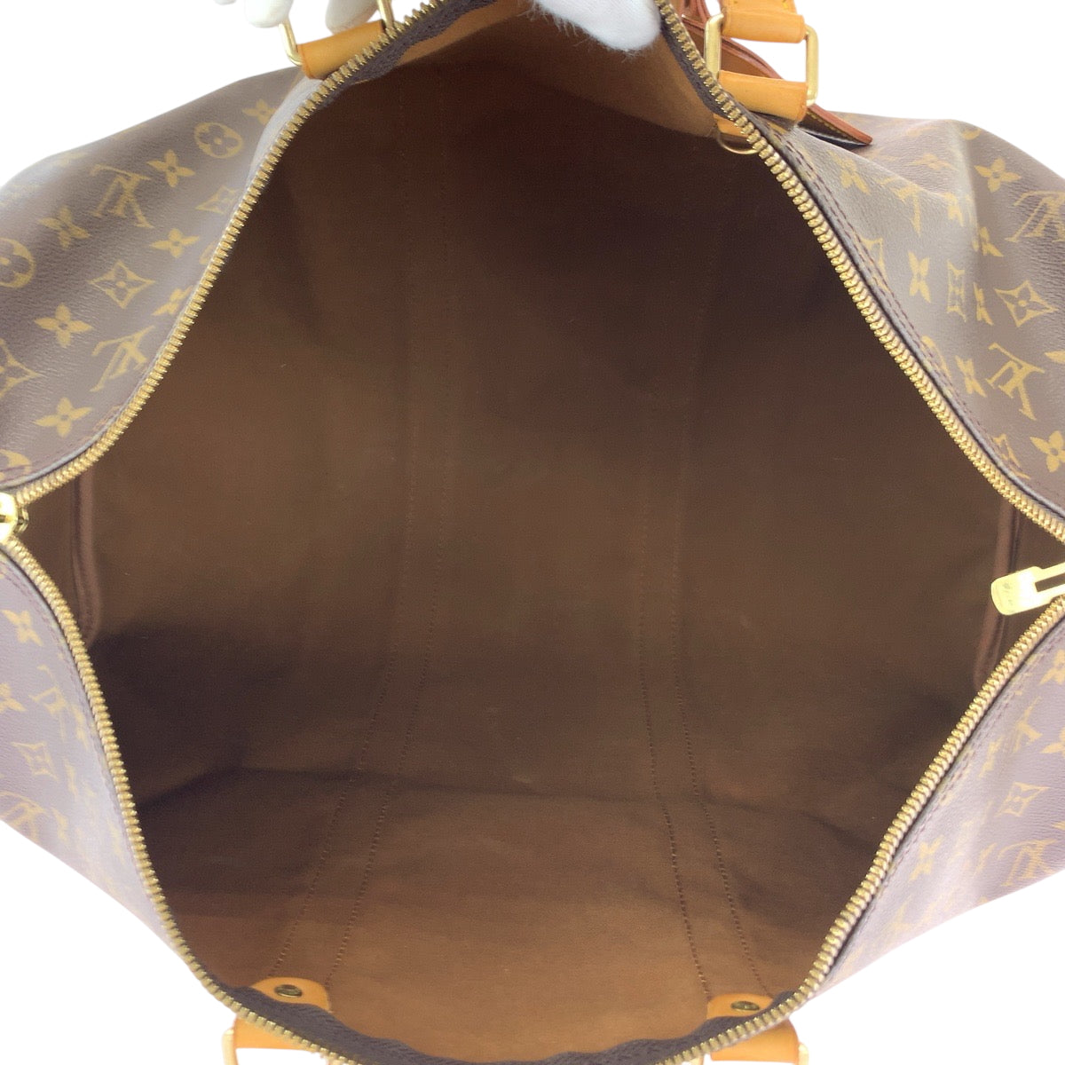 LOUIS VUITTON Shoulder Bag M41416 PVC Brown Gold Metal Shoulder Bag Boston Duffel bag 2way Monogram Keepall 50 bandouliere mens(Unisex) Used Authentic