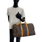 LOUIS VUITTON Shoulder Bag M41416 PVC Brown Gold Metal Shoulder Bag Boston Duffel bag 2way Monogram Keepall 50 bandouliere mens(Unisex) Used Authentic