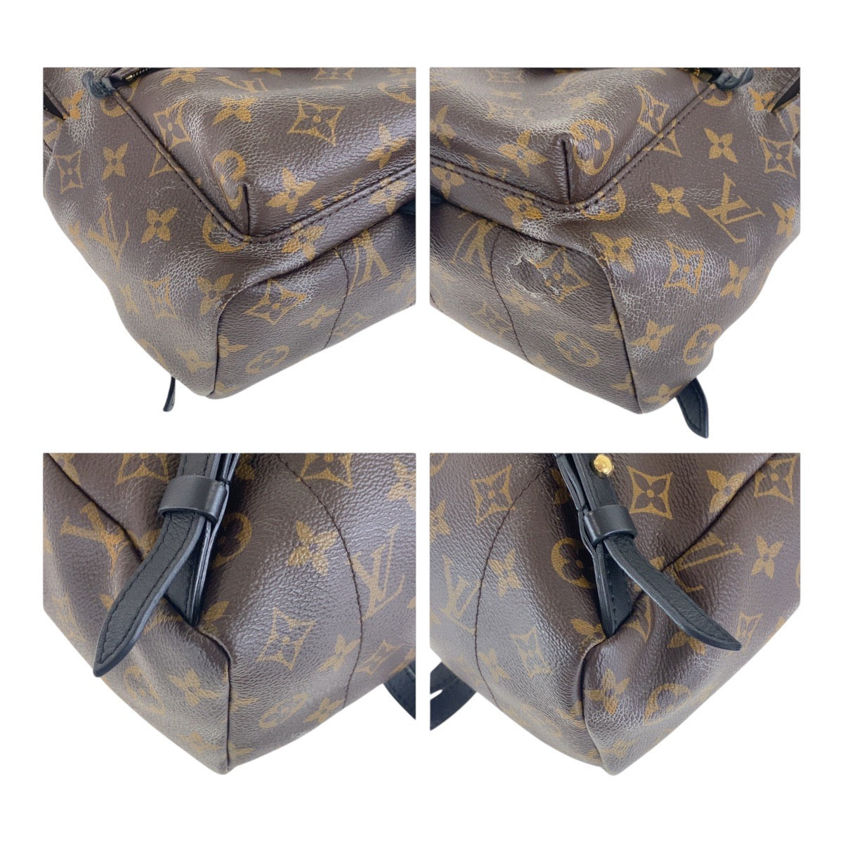 LOUIS VUITTON Backpack M44871 PVC Brown Black Gold Metal Backpack Backpack Monogram Palm Springs PM Women Used Authentic