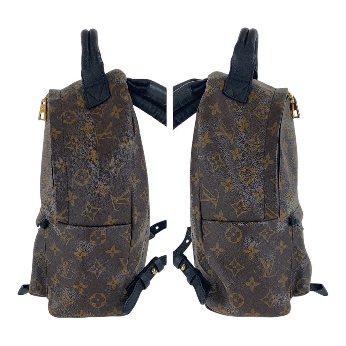LOUIS VUITTON Backpack M44871 PVC Brown Black Gold Metal Backpack Backpack Monogram Palm Springs PM Women Used Authentic
