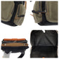 FENDI Backpack 7VZ048 Canvas, Nylon Black Orange Khaki SilverMetal Backpack Backpack Zucca Pattern mens Used Authentic