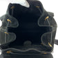 GUCCI Backpack 003 2058 0016 Suede, Leather Black Brown Gold Metal Backpack Backpack Bamboo Women Used Authentic