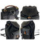 GUCCI Backpack 003 2058 0016 Suede, Leather Black Brown Gold Metal Backpack Backpack Bamboo Women Used Authentic