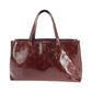 LOUIS VUITTON Handbag M93641 Monogram Vernis Amaranth Brown Gold Metal Handbag Tote Bag Monogram Vernis Wilsher PM Women Used Authentic