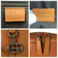 GUCCI Tote Bag 339551 leather Brown Camel SilverMetal Tote Bag Shoulder Bag 2way GG Marmont Women Used Authentic