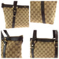 GUCCI Tote Bag 141470 GG canvas Beige Brown Gold Metal Tote Bag Shoulder Bag Abbey Women Used Authentic