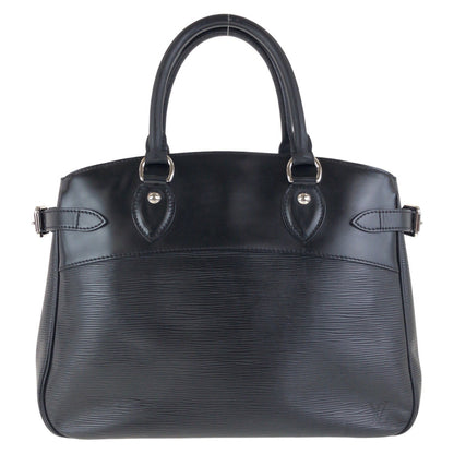 LOUIS VUITTON Tote Bag M59262 leather Noir Black SilverMetal Tote Bag handbag Epi Passy PM Women Used Authentic