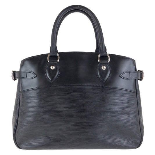 LOUIS VUITTON Tote Bag M59262 leather Noir Black SilverMetal Tote Bag handbag Epi Passy PM Women Used Authentic
