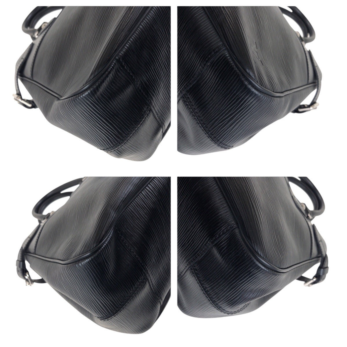 LOUIS VUITTON Tote Bag M59262 leather Noir Black SilverMetal Tote Bag handbag Epi Passy PM Women Used Authentic