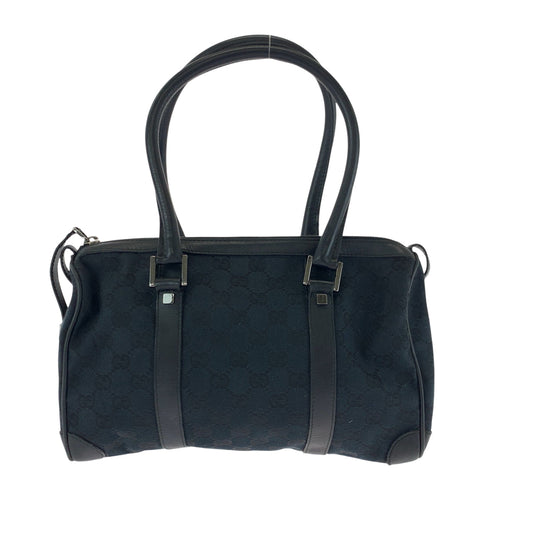 GUCCI Handbag 000 0351 GG canvas Black SilverMetal Handbags Mini Boston Duffel bag Women Used Authentic