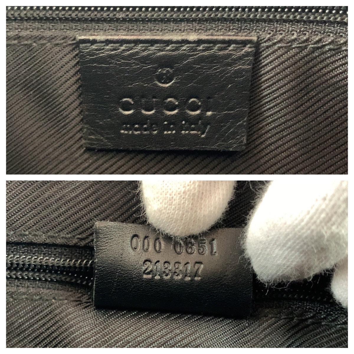 GUCCI Handbag 000 0351 GG canvas Black SilverMetal Handbags Mini Boston Duffel bag Women Used Authentic