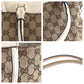 GUCCI Tote Bag 190248 GG canvas, leather Beige Ivory Gold Metal Tote Bag Shoulder Bag Abbey Women Used Authentic