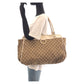 GUCCI Tote Bag 190248 GG canvas, leather Beige Ivory Gold Metal Tote Bag Shoulder Bag Abbey Women Used Authentic