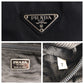 PRADA Tote Bag Nylon Black SilverMetal Tote Bag handbag Test Triangle With logo Women Used Authentic