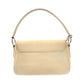 PRADA Shoulder Bag leather White SilverMetal Shoulder Bag handbag Safiano Women Used Authentic