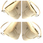 PRADA Shoulder Bag leather White SilverMetal Shoulder Bag handbag Safiano Women Used Authentic