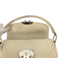 PRADA Shoulder Bag leather White SilverMetal Shoulder Bag handbag Safiano Women Used Authentic