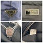 PRADA Tote Bag Nylon Navy Black SilverMetal Tote Bag Shoulder Bag Test Triangle With logo Women Used Authentic