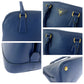 PRADA Shoulder Bag BL0537 leather Blue GoldMetal Shoulder Bag Handbag 2way Safiano Triangle With logo Women Used Authentic