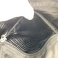PRADA Shoulder Bag Nylon, Leather Black SilverMetal Shoulder Bag pochette Testo Saffiano Triangle With logo mens Used Authentic