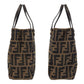 FENDI Tote Bag 8BH072 Canvas, Leather Brown Silver Metal Tote Bag handbag Zucca Women Used Authentic