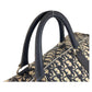 Dior Boston Duffel bag Canvas, Leather Navy SilverMetal Trotter Women Used Authentic