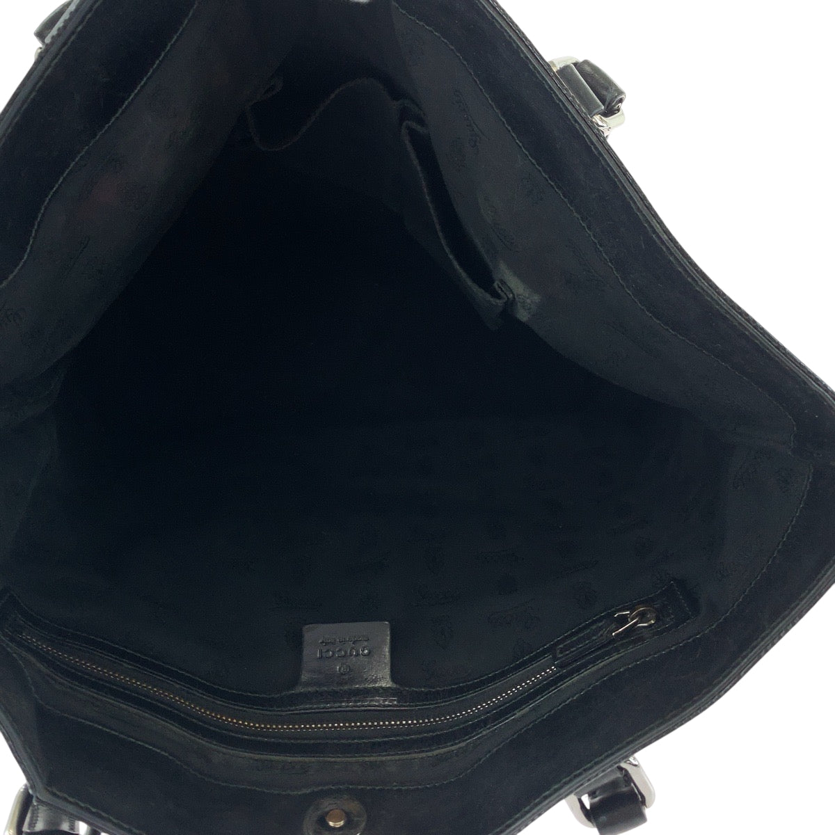 GUCCI Tote Bag 229848 PVC Black SilverMetal Tote Bag Shoulder Bag GG implementation mens Used Authentic