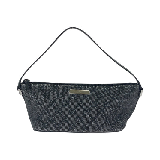 GUCCI Handbag 07198 GG canvas Grey SilverMetal Handbag accessory pouch Women Used Authentic