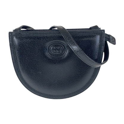 GUCCI Shoulder Bag 007 113 0108 leather Black GoldMetal Crossbody Shoulder Bag Old Gucci Women Used Authentic