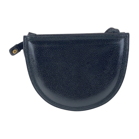 GUCCI Shoulder Bag 007 113 0108 leather Black GoldMetal Crossbody Shoulder Bag Old Gucci Women Used Authentic