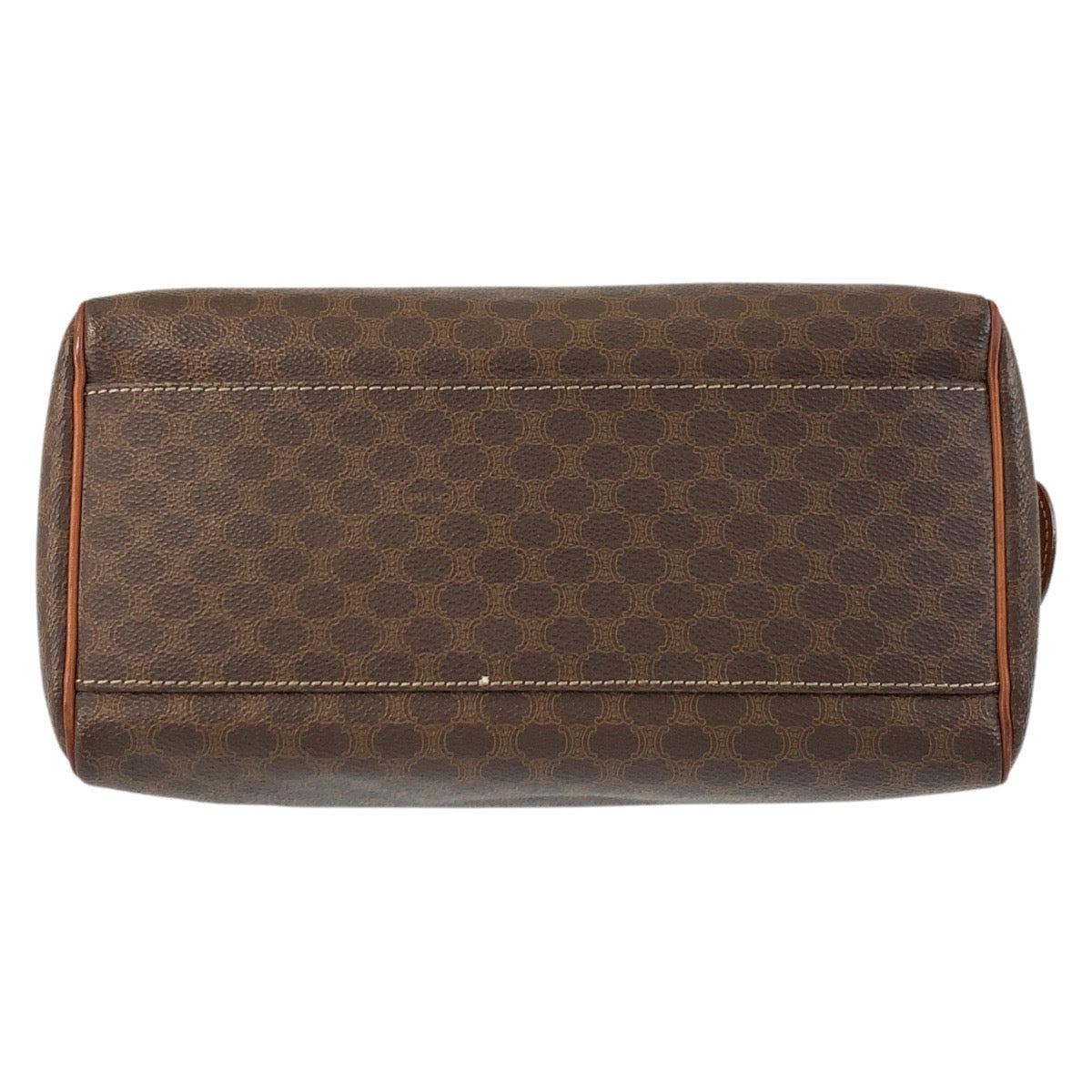 CELINE Handbag M13 PVC, Leather Brown Gold Metal Handbag Boston Duffel bag Macadam Macadam Women Used Authentic