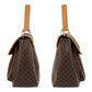 CELINE Handbag M14 PVC, Leather Brown Gold Metal Macadam Women Used Authentic