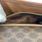 CELINE Shoulder Bag PVC, Leather Brown Gold Metal Shoulder Bag pochette Macadam Women Used Authentic
