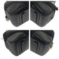 PRADA Tote Bag Nylon Black SilverMetal Tote Bag Shoulder Bag Test Triangle With logo Women Used Authentic