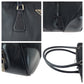 PRADA Tote Bag Nylon Black SilverMetal Tote Bag Shoulder Bag Test Triangle With logo Women Used Authentic