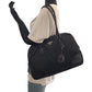 PRADA Tote Bag Nylon Black SilverMetal Tote Bag Shoulder Bag Test Triangle With logo Women Used Authentic