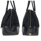 PRADA Tote Bag Nylon Black SilverMetal Tote Bag Shoulder Bag Test Triangle With logo Women Used Authentic